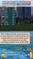 World’s Best Countries to Live in for Quality of Life #ranking