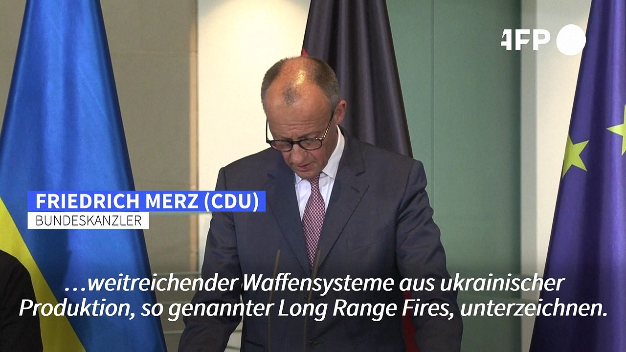 Merz: Deutschland hilft Ukraine bei Produktion weitreichender Waffen