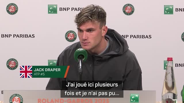 Roland-Garros - Draper : “Gagner mon premier match ici, c'est formidable”