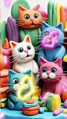 Feline Fun with Plasticine: Whiskers & Wiggles