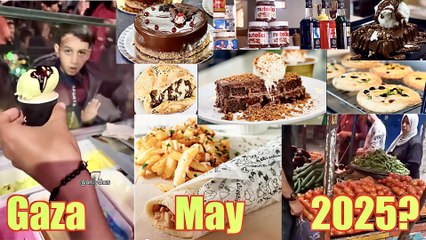 Mystery Cafes in War Torn GAZA Post Delicious Food Videos & Pics Daily - May 2025 - Huh? Starving?