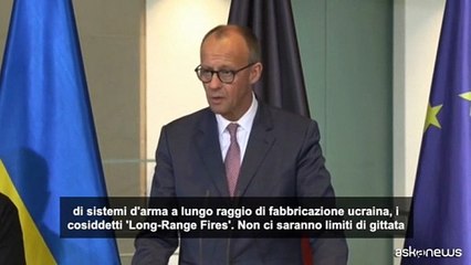 Merz: Germania aiuterà Kiev a produrre armi a lungo raggio