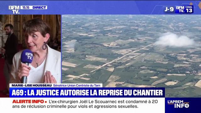Reprise du chantier de l'A69: On est très contents et soulagés , assure Marie-Lise Housseau, sénatrice Union Centriste du Tarn