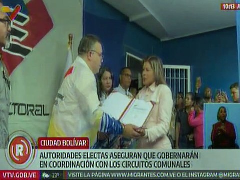 Bolívar | Gob. Yulisbeth García y legisladores electos recibieron credenciales emitidas por el CNE