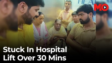 Rescued after being trapped for 30 minutes in hospital lift