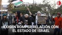 ‘Cacerolazo’ propalestina frente a Palacio Nacional