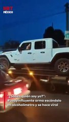 ¡Se sentía poderosa! #LadyInfluyente terminó viral después de montar un show en pleno alcoholímetro en Oaxaca. Condujo borr@cha y casi causa varios accidentes. #Oaxaca #Viral #ShowVial