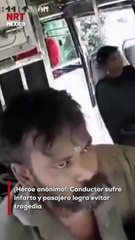 😱 ¡Impactante momento! El conductor de un autobús se desploma por un inf@rto, pero un pasajero toma el volante justo a tiempo y evita una catástrofe. #SeSalvan #Infarto #Viral #EmergenciaEnRuta