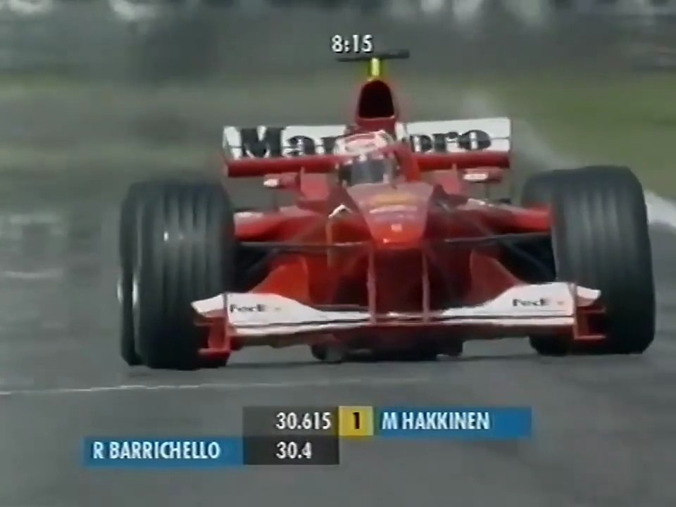 F1 – Rubens Barrichello (Ferrari V10) lap in qualifying – Belgium 2000