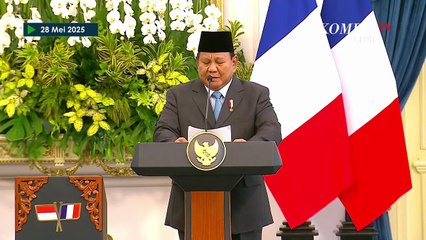 Momen Salam Komando Prabowo dan Macron di Istana Merdeka usai Pernyataan Pers Bersama