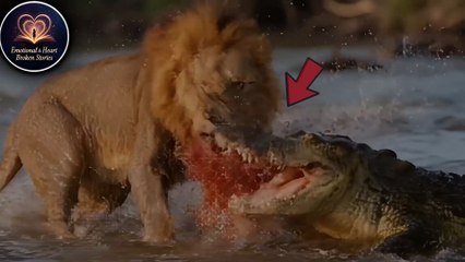 Lion Saved the Boy from Crocodile Heartbreaking Emotional Story