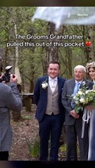Grandpa Brings Wife's Photo to Grandson's Wedding