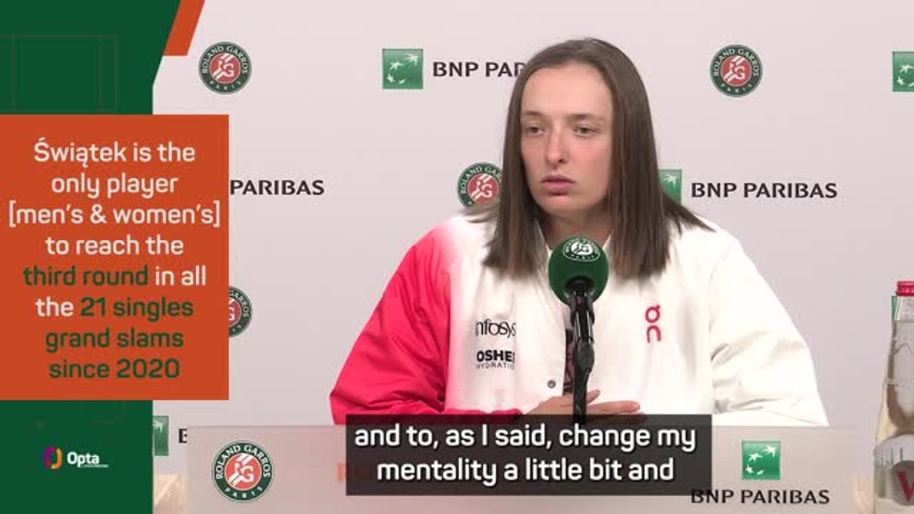 Swiatek used time before Roland Garros to 'change mentality'