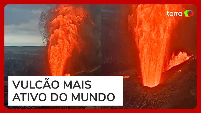 Vulcão entra em erupção pela 23ª vez em menos de um ano e cria espetáculo no Havaí