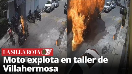Explosión de moto en taller cerca de escuela en Tabasco