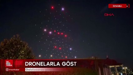 Galatasaray, gökyüzünü sarı-kırmızı yaptı