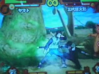 narutimate accel 2 yamato vs 3rd hokage