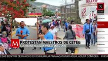 En Guerrero, maestros de la CETEG continúan con manifestación en el SNTE