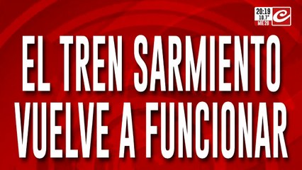 El tren Sarmiento vuelve a funcionar y se registran largas filas para abordarlo