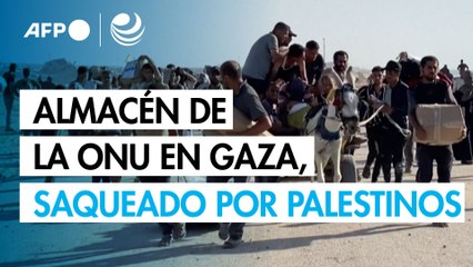 Un almacén de la ONU en Gaza, saqueado por miles de palestinos
