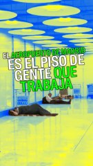 El aeropuerto de Madrid es el piso de gente que trabaja