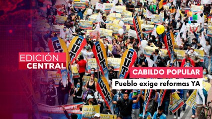 Exige aprobación de reformas sociales y consulta popular en Colombia