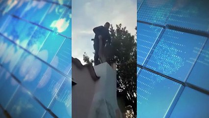 Vídeo flagra ladrão entalado em chaminé ao tentar invadir casa no Paraná