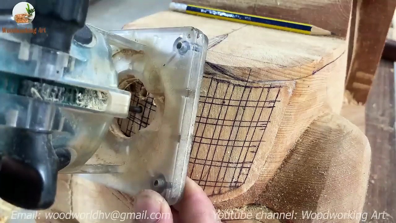 Wood Carving - Super Truck International Lonestar  - Woodworking Art