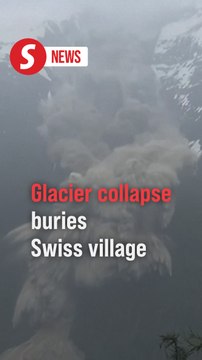 Swiss village buried under pile of rocks after glacier collapse