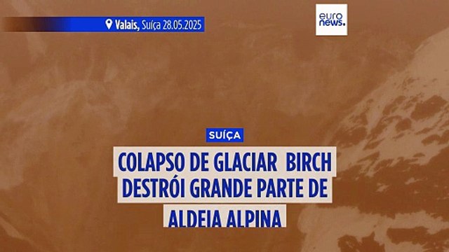 Colapso de um glaciar suíço soterra a maior parte da aldeia de Blatten