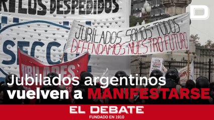 Los jubilados argentinos vuelven a manifestarse en defensa de sus pensiones