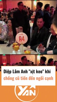 Diệp Lâm Anh xịt keo khi chồng cũ tiến đến ngồi cạnh