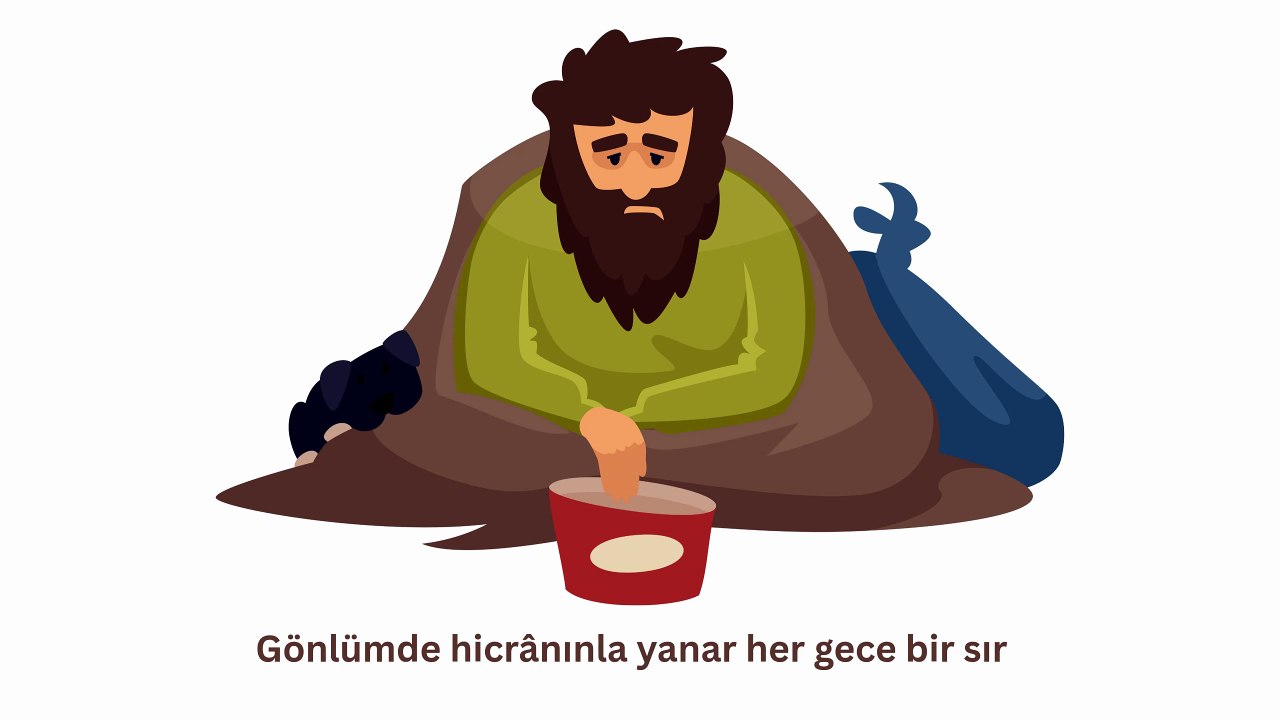 Gönlümde hicrânınla yanar her gece bir sır