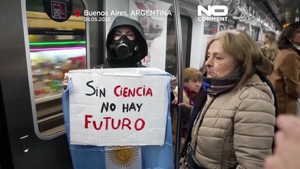 Scientists in Argentina march against Milei’s research budget cuts