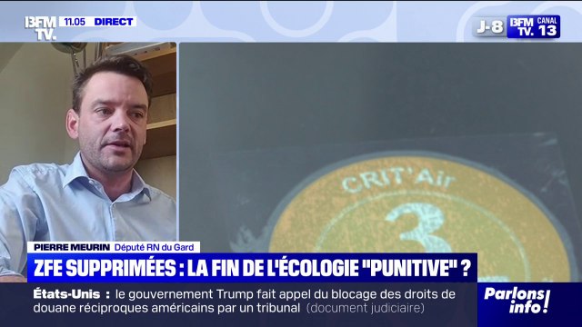 Zones à Faibles Émissions: Les ZFE ne servent à rien pour améliorer la qualité de l'air , déclare Pierre Meurin, député RN du Gard