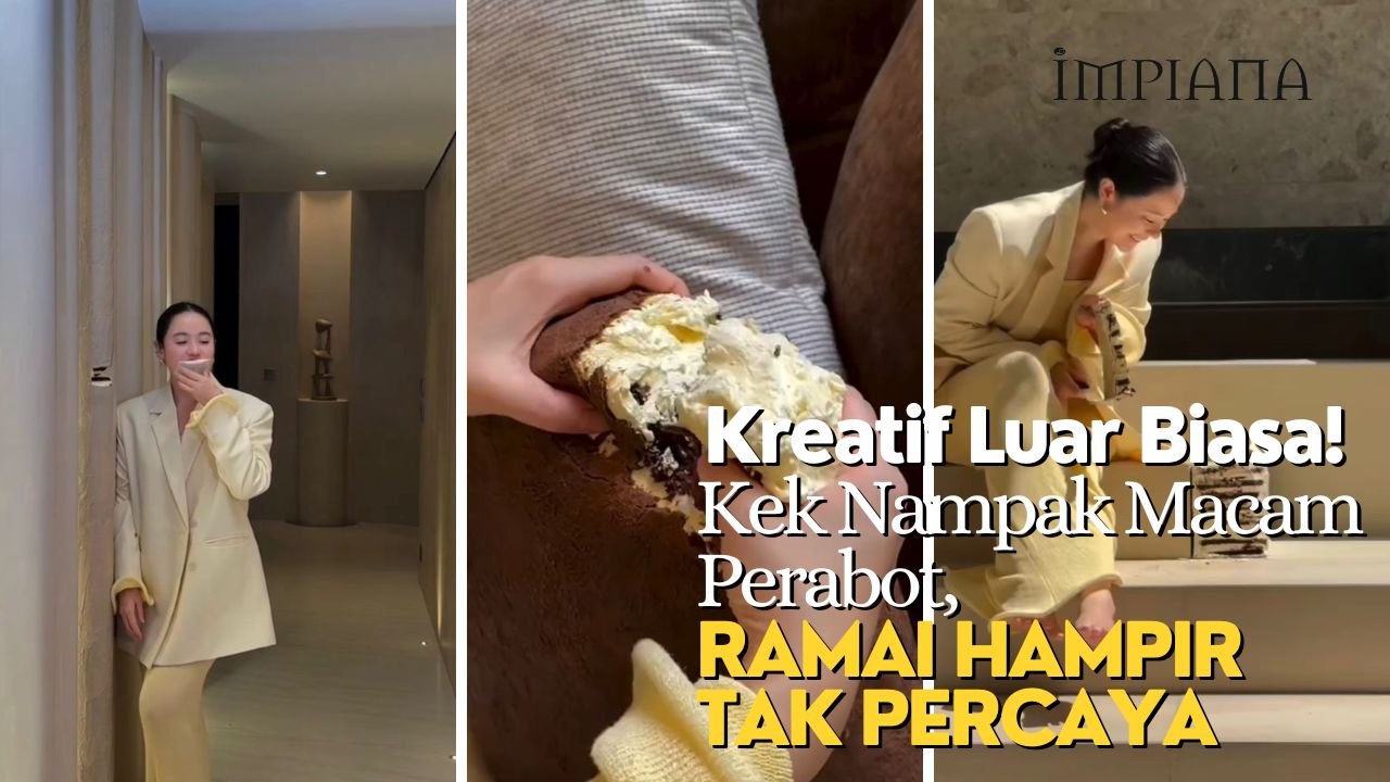 Kreatif Luar Biasa! Kek Nampak Macam Perabot, Ramai Hampir Tak Percaya