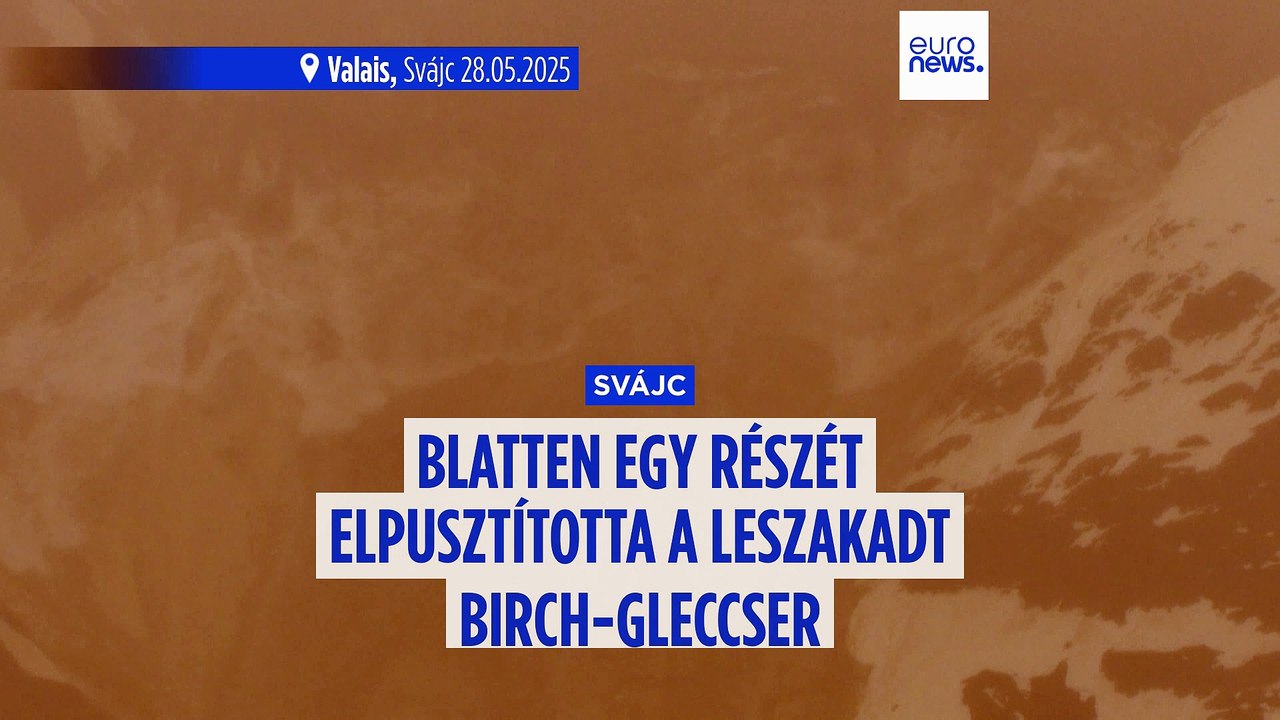 Lerombolta az útjába kerülő svájci falu, Blatten egy részét a Birch-gleccser