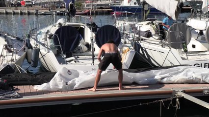 Yacht Club Porquerolles 2025 : Les concurrents de la 5ème édition de la Porquerolle's Race prennent leurs marques.