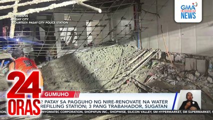2 patay sa pagguho ng nire-renovate na water refilling station; 3 pang trabahador, sugatan | 24 Oras