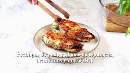 Pechugas de pollo rellenas con espinacas