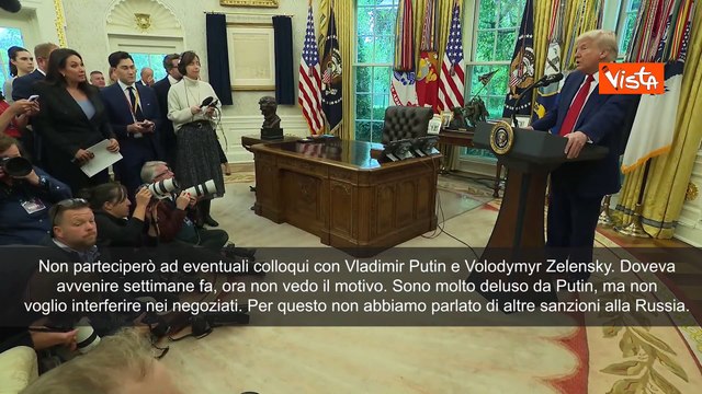 Trump: Molto deluso da Putin, ma non voglio interferire con i negoziati. Non parteciperò