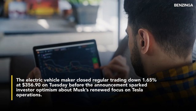 Tesla Stock Gains 2.9% In Overnight Trade As Elon Musk Ends DOGE Government Role