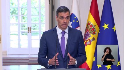 Sánchez defiende que "no hay alternativa a la coexistencia pacífica" entre Israel y Palestina