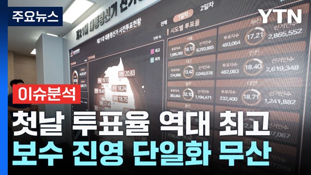 [뉴스NIGHT] 첫날 투표율 역대 최고...보수 진영 단일화 무산 / YTN