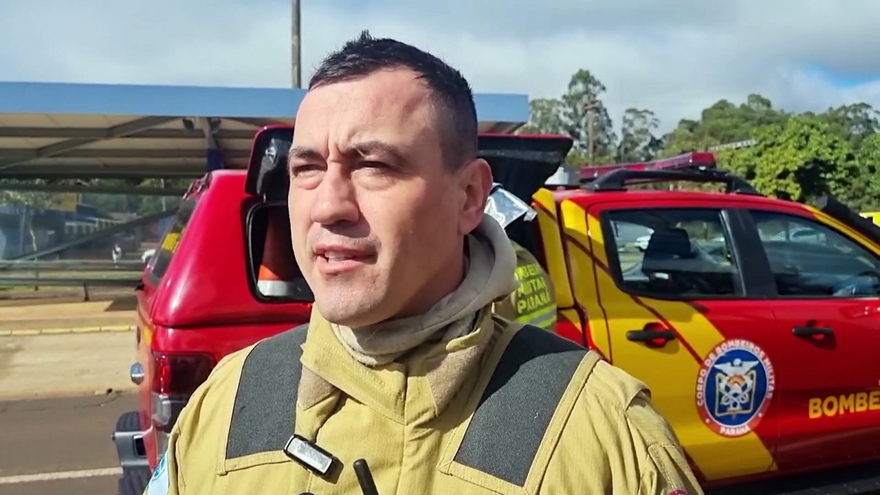 Tenente do Corpo de Bombeiros detalha ação rápida em incêndio dentro de oficina em Cascavel