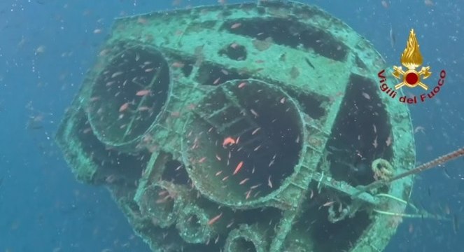 Genova - Sommozzatori dei Vigili del Fuoco si addestrano sul relitto petroliera Haven (29.05.25)