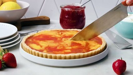 My Oven Is On Summer Vacation—So I'm Making This No-Bake Strawberry Lemon Swirl Tart All Season Long