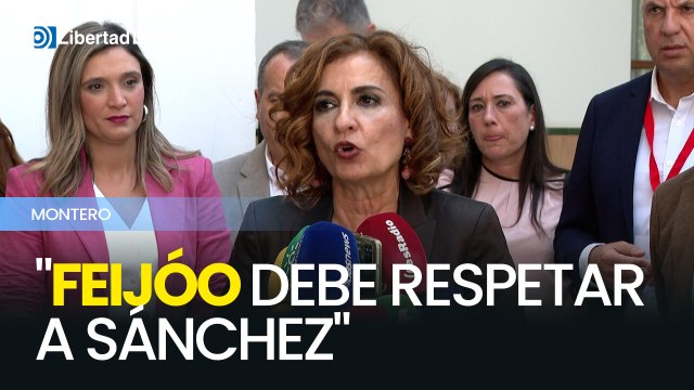 María Jesús Montero exige a Feijóo que pida perdón por sus ataques a Sánchez