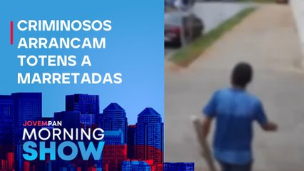 Ladrões ARRANCAM e FURTAM totens de segurança na Zona Sul de SP; VEJA