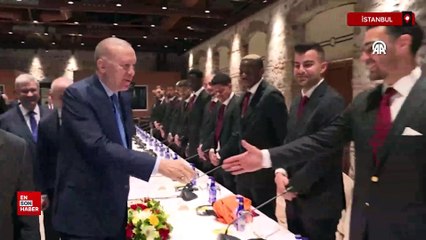 Cumhurbaşkanı Erdoğan, şampiyon Galatasaray'ı kabul etti